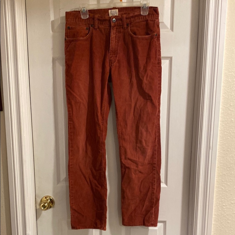 Corduroy Brick Red Men's Pants 30x30